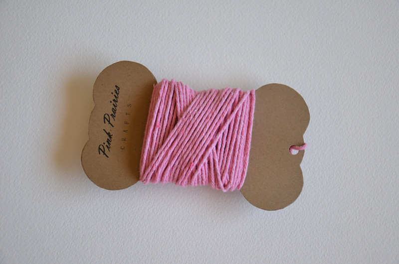 Hand-dyed Solid 100% Cotton Twine / Petal Pink